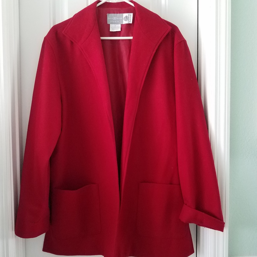 Jaclyn Smith Classic Red Lined Blazer